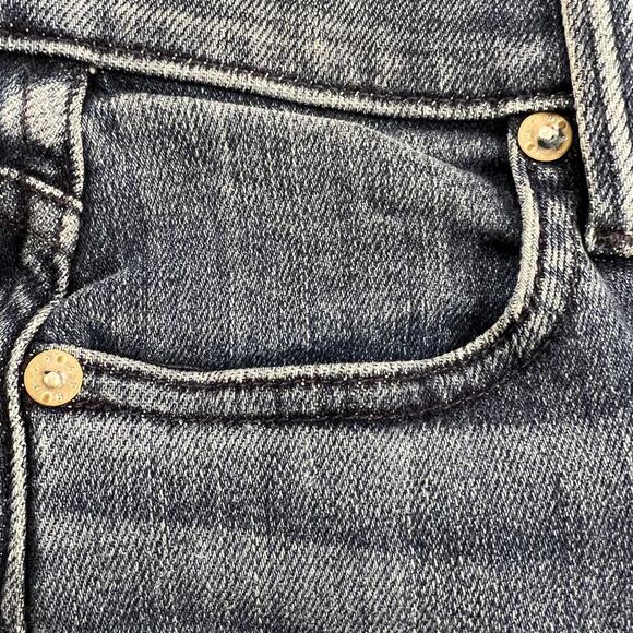 AYR The Riser Skinny High Rise Ankle Jeans Raw Hem Neon Jupiter Wash Size 27 - Picture 6 of 16